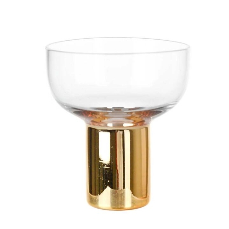 Coupe Glass Heavy Base Gold - Coupe Glasses