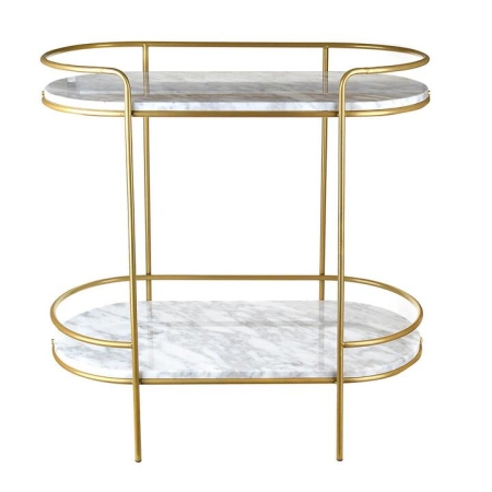 DRINKS TABLE Metal/Marble Gold 65.5x63cm - Tables
