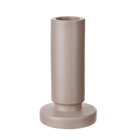 Candle Holder with Wedge Base & Matt Beige - Candle Holders