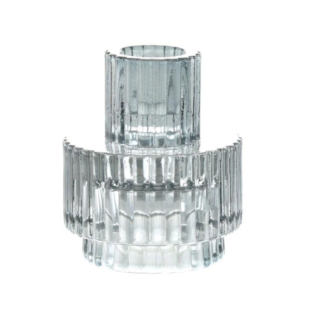 Glass Candle Holder Pale Blue - Candle Holders