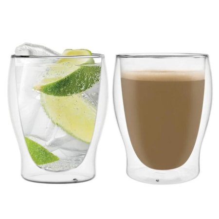 Double Wall Coffee Glass Set Medium - Home & Garden > Kitchen & Dining > Tableware > Cutlery