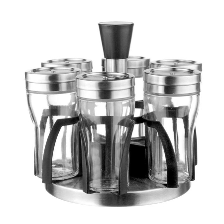 Stainless Steel 7 Piece Spice Set - Spice Racks