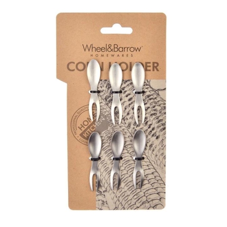 Stainless Steel Corn Holder Set/6 - Holders