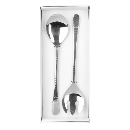 Salad Server Set with Hammered Handle - Serveware