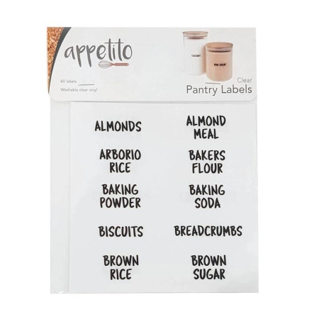Clear Pantry Label Pack - Labels