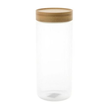 Storage Canister Ribbed Glass XL - Preserving Jars
