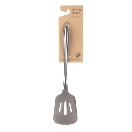 Silicone Grey Slotted Turner - Turners