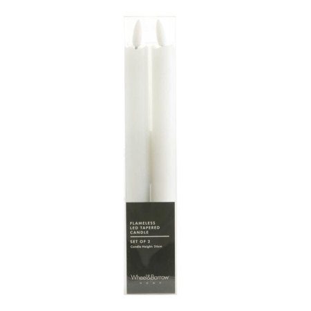CANDLE Taper Flameless LED 2x25cm SET/2 - Candles