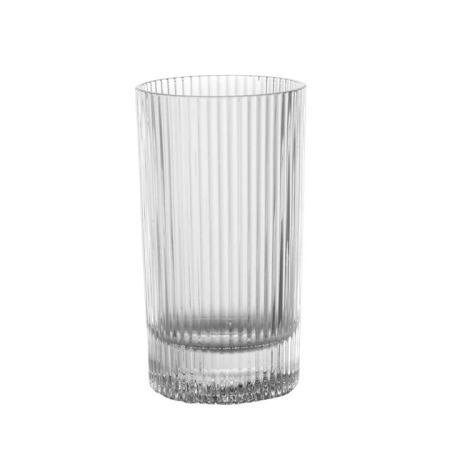Henry Ribbed Clear 415mL Hi Ball Glass - Home & Garden > Kitchen & Dining > Tableware > Drinkware