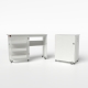 Costway3-Tier End Table with One Drawer and Double Shelves for Bedroom Living Room-White - Home & Garden > Kitchen & Dining > Tableware > Drinkware