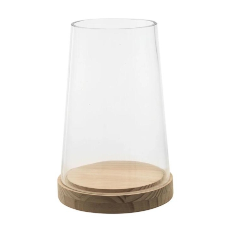 Hurricane Glass on Wood Base - Hurricanes