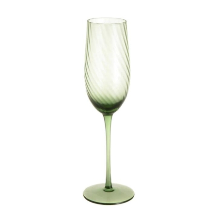 Champagne Flute Ribbed Swirl Forest - Home & Garden > Kitchen & Dining > Tableware > Drinkware