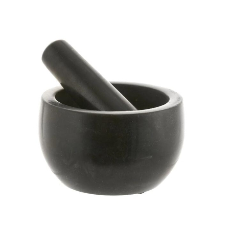 M&P Black Granite Round Base 13x9cm - Mortars