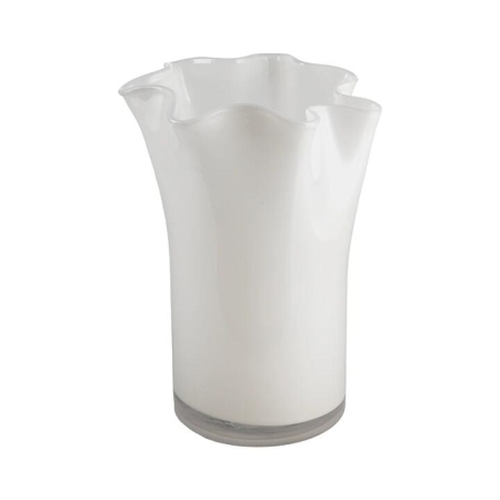 Flared Glass Vase White - Vases