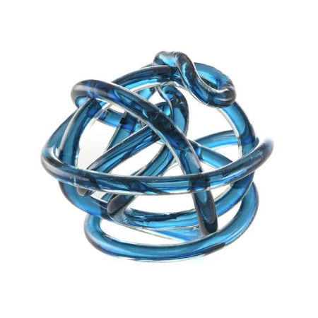 Glass Knot Ornament Blue - Ornaments