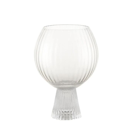Ribbed Heavy Base Shell Glass - Wine Glasses