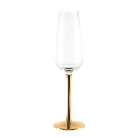 Champagne Flute Gold Stem - Home & Garden > Kitchen & Dining > Tableware > Drinkware