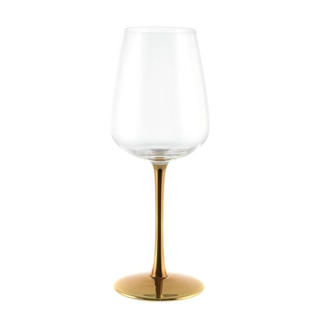Wine Glass with Gold Stem - Wine Glasses