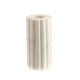 White Marble Ribbed Taper Candle Holder 7x5cm - Candle Holders