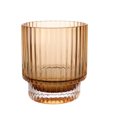 Glass Tumbler Optic Amber - Home & Garden > Kitchen & Dining > Tableware > Drinkware