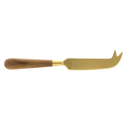 Brass Cheese Knife with Wooden Handle - Knives
