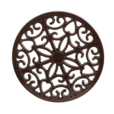Chocolate Round 20cm Cast Iron Kitchen Trivet - Trivets