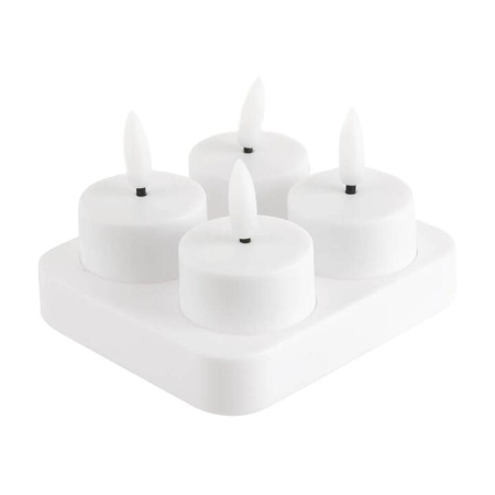 TEALIGHTS Set/4 with Rechargeable Base Flameless LED - Candles