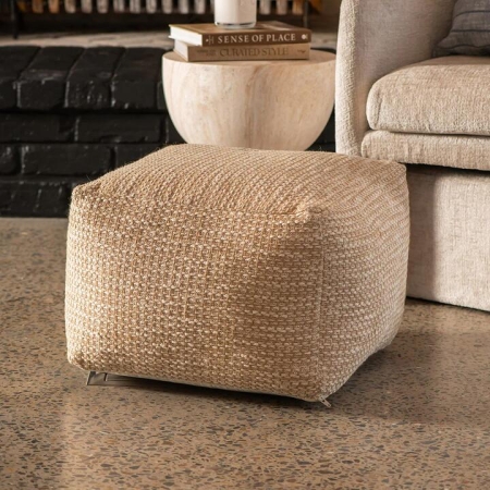 Jute & Cotton Elkader Pouff 50x35cm - Pouff