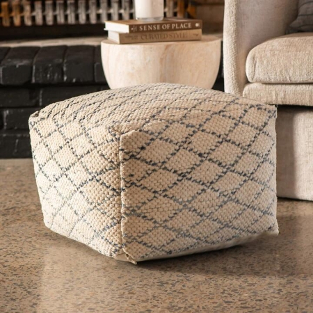 Cotton Matha Pouff 50x35cm - Pouff