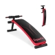 CostwayFoldable Adjustable Sit-Up Bench with Crunch Handles-Red