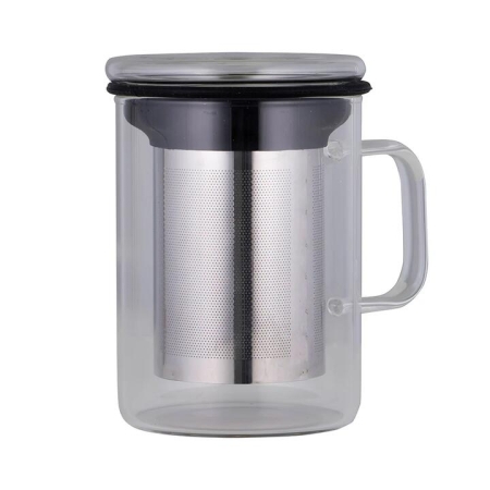Avanti Teacup Glass with Infuser & Lid - Teacups