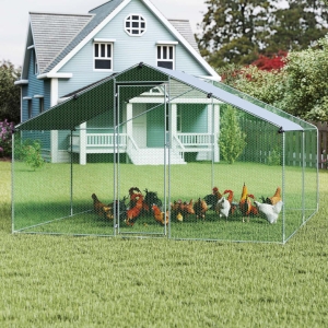 CostwayLarge Chicken Coop Walk-in Poultry Cage