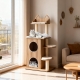 CostwayWooden Cat Tree 48 Inch Cat Tower for Indoor Cats with 2-floor Condo-Natural CostwayWooden Cat Tree 48 Inch Cat Tower for Indoor Cats with 2-floor Condo-Natural