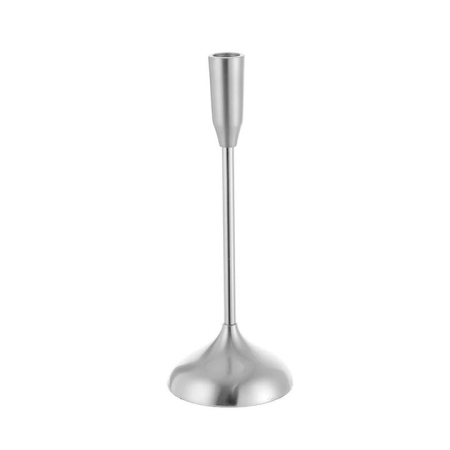 Nickel Taper Candle Holder 30cm - Candle Holders