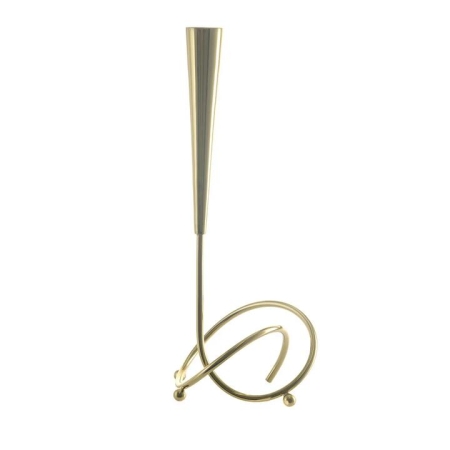 Gold Loop Taper Metal Candle Holder 31cm - Candle Holders