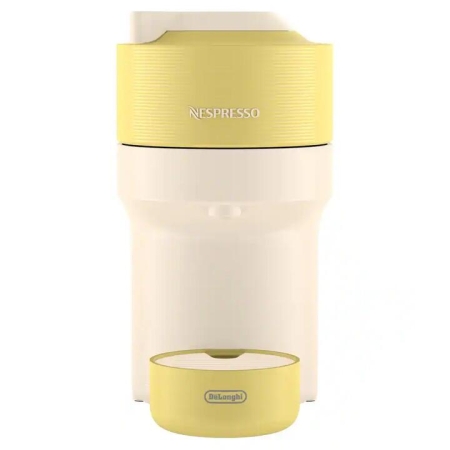 Delonghi Vertuo Pop Nespresso Capsule Coffee Machine Value Pack Bundle Lemon Yellow