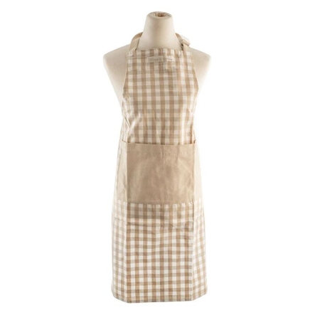 APRON Beige Gingham 70x90cm - Aprons