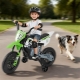 Costway12V Kids Motorcycle with Training Wheels and Spring Suspension-Red - Toys & Hobbies > Ride On Toys > Powered Ride On Toys