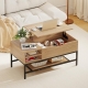 CostwayModern Living Room Center Table with Hidden Compartment for Home-Black - Furniture > Living Room > Entertainment Centers & TV Stands
