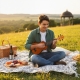 CostwaySoprano Mahogany Wooden Ukelele Set with Gig Bag and Adjustable Strap