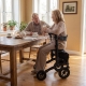 CostwayRollator Walker for Seniors Folding Rolling Walker with Seat and Mesh Backrest-Blue - Health & Beauty > Health Care > Walkers & Rollators