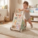 CostwayBabies Push Walker with Wheels and Storage Basket for Toddlers Girls Boys 1+ Years Old