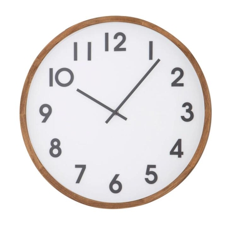 Wall Clock Leonard Brown White & Black - Clocks