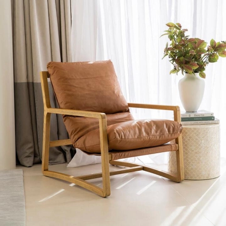 CHAIR Leather 68.5x93x88cm - Chairs