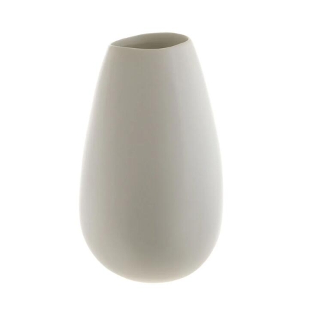 Matt White Tall Bulb Vase Small 18x30cm - Vases