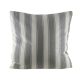 Grey Stripe Rectangle 50x30cm Linen/Viscose Cushion - Cushions