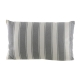 Grey Stripe Square 50cm Linen/Viscose Cushion - Cushions
