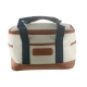 Cream/Tan & Navy Shoulder Strap 35cm Wine Bag - Bags