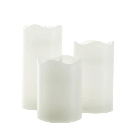 Flameless LED Pillar Candle Set/3 Small, Medium & Large - Candles