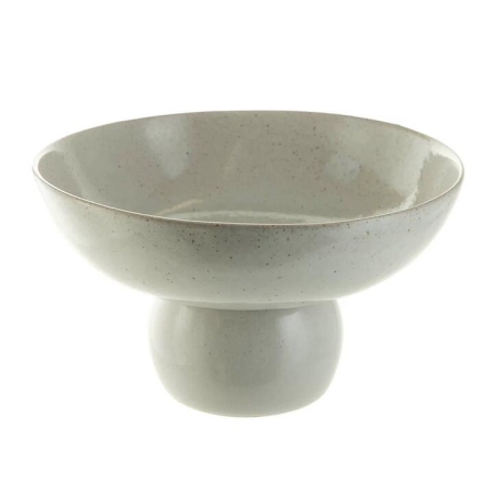 Ceramic Shiny Finish Speckle Pedestal Platter 30x16cm - Platters